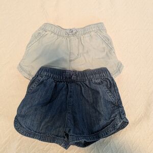 The Children's Place Light Blue and Dark Blue Denim Shorts